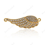 Angel Wing Connector for DIY Beaded Bracelet Making 24x8mm - BestBeaded