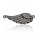 Angel Wing Connector for DIY Beaded Bracelet Making 24x8mm - BestBeaded