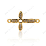 Cross Connector Charm Bead for DIY Bracelet/Necklace Jewelry Making 20x12mm - BestBeaded