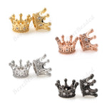 Crown Spacer Bead fit Gemstone Bracelet Jewelry Making 8x7mm - BestBeaded