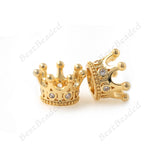 Crown Spacer Bead fit Gemstone Bracelet Jewelry Making 8x7mm - BestBeaded