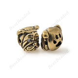 Bulldog Animal Head Beaded Supplies Bracelet Spacer Beads 13x11mm - BestBeaded