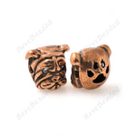 Bulldog Animal Head Beaded Supplies Bracelet Spacer Beads 13x11mm - BestBeaded
