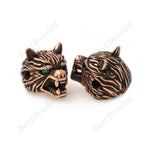 Wolf Head Bracelet Charms Spacer Beads DIY Jewelry Findings 11x14mm - BestBeaded