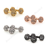 Fitness Dumbbell Beads for Energy Bracelet Making 16x7mm - BestBeaded