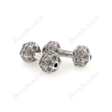 Fitness Dumbbell Beads for Energy Bracelet Making 16x7mm - BestBeaded