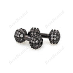 Fitness Dumbbell Beads for Energy Bracelet Making 16x7mm - BestBeaded