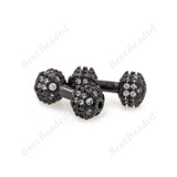 Fitness Dumbbell Beads for Energy Bracelet Making 16x7mm - BestBeaded