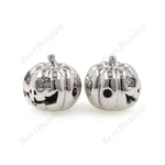 Pumpkin Beads Pave CZ for Original Bracelet Charms Halloween Jewelry Making 12x11mm - BestBeaded