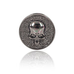 Charms Skull Head on Disc for Braided Bracelet Making 14mm - BestBeaded