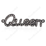 Queen Charms Connector Pave CZ Bead for Women's Bracelet Link Jewelry Making 31x10mm - BestBeaded
