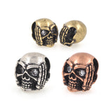 Antique Skull Beads fit for Paracord Bracelet DIY Charms Leather Bangle Making 10x11mm - BestBeaded
