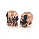 Antique Skull Bead for Paracord Bracelet,Leather Bangle Charms Beads Jewelry Supplies 8x12mm - BestBeaded
