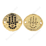 Hamsa Hand Bracelet Connector Pave CZ Bead for Charms DIY Jewelry Making 15mm - BestBeaded