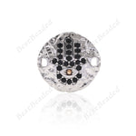 Hamsa Hand Bracelet Connector Pave CZ Bead for Charms DIY Jewelry Making 15mm - BestBeaded