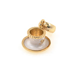 European Style Bracelet Charm,Gold Coffee Cups Large Hole Pendant - BestBeaded
