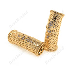 Fleur De Lis in Tube Large Hole Connector for Bracelet Making 28x10mm - BestBeaded