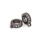 Large Hole Round Holder Connector fit for European Style Bangle Leather Bracelet Link Making 8mm - BestBeaded