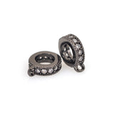 Large Hole Round Holder Connector fit for European Style Bangle Leather Bracelet Link Making 8mm - BestBeaded