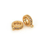 Large Hole Round Holder Connector fit for European Style Bangle Leather Bracelet Link Making 8mm - BestBeaded
