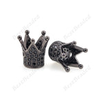 King Crown Men Bracelet Charms Spacer Beads Jewelry Findings 12x13mm - BestBeaded
