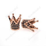 King Crown Men Bracelet Charms Spacer Beads Jewelry Findings 12x13mm - BestBeaded