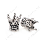 King Crown Men Bracelet Charms Spacer Beads Jewelry Findings 12x13mm - BestBeaded