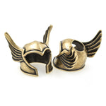Antique Brass Angel Helmet Beads for Paracord Bracelet Charms 25x15mm - BestBeaded