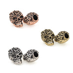 Paracord Bead Skull Charm EDC Survival Bracelet Keychain Lanyard Spacers 15x19mm - BestBeaded