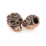 Paracord Bead Skull Charm EDC Survival Bracelet Keychain Lanyard Spacers 15x19mm - BestBeaded