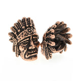 Paracord Bead Indian Chiefs Brass Charm fit for EDC Survival Bracelet DIY Making 15x22mm - BestBeaded