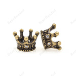 Crown Bead Antique Style fit for Mens Gemstone Bracelet Spacers DIY Making 11x7mm - BestBeaded