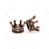 Crown Bead Antique Style fit for Mens Gemstone Bracelet Spacers DIY Making 11x7mm - BestBeaded
