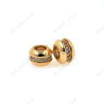 Roundle Spacer Beads Large Hole for European Style Bracelet DIY Findings 7x4.5mm - BestBeaded