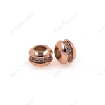 Roundle Spacer Beads Large Hole for European Style Bracelet DIY Findings 7x4.5mm - BestBeaded