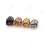 Rugby Helmet Bead CZ Pave Charm for DIY Sports Bracelet Making Spacer Beads Findings 11x14mm - BestBeaded