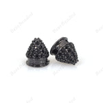 Black CZ Braided Bracelet Spacer Bead for Men Women DIY Jewelry Making Findings 7x8mm - BestBeaded