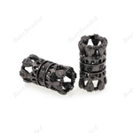 Tube Spacer Bead Large Hole Pave CZ Charm for DIY Leather Bracelet Jewelry Findings 13x7mm - BestBeaded