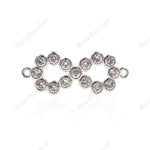 Infinity Charm Connector Pave Clear CZ for Women Jewelry Making Findings 23x9mm - BestBeaded