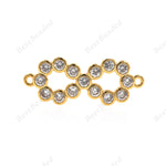 Infinity Charm Connector Pave Clear CZ for Women Jewelry Making Findings 23x9mm - BestBeaded