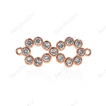 Infinity Charm Connector Pave Clear CZ for Women Jewelry Making Findings 23x9mm - BestBeaded