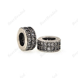 Large Hole Spacer Beads for Men Charms Bracelet/Necklace DIY Making 7x3.8mm - BestBeaded
