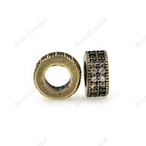 Large Hole Spacer Beads for Men Charms Bracelet/Necklace DIY Making 7x3.8mm - BestBeaded