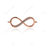 Infinity Charm,Pave CZ Endless Love,Timeless Symbol Connector fit Jewelry Making 24x8mm - BestBeaded