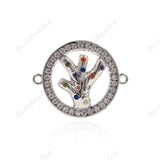 Tree of Life Connector,CZ Pendant fit for Bracelet/Necklace Jewelry Making 21x17mm - BestBeaded