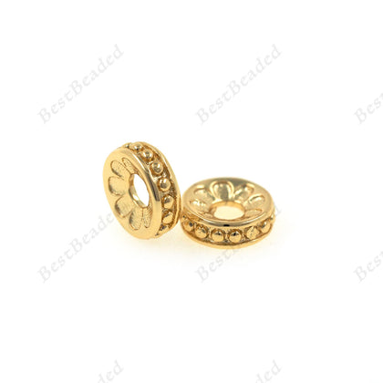 8mm Brass Spacer Bead Charms DIY Jewelry Supplies - BestBeaded