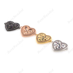 Heart Connector Charm,Multicolor Cubic Zirconia Links for Women's Fashion Jewelry Making 20x15mm - BestBeaded