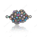 Cloud Connector,Multicolor CZ Spacer Link for Bracelet/Necklace Jewelry Making Findings 23x13mm - BestBeaded