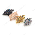 Cloud Connector,Multicolor CZ Spacer Link for Bracelet/Necklace Jewelry Making Findings 23x13mm - BestBeaded