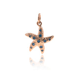 Starfish Pendant Charms Necklace/Bracelet Star Pendant ,DIY Jewelry Making 14x17mm - BestBeaded